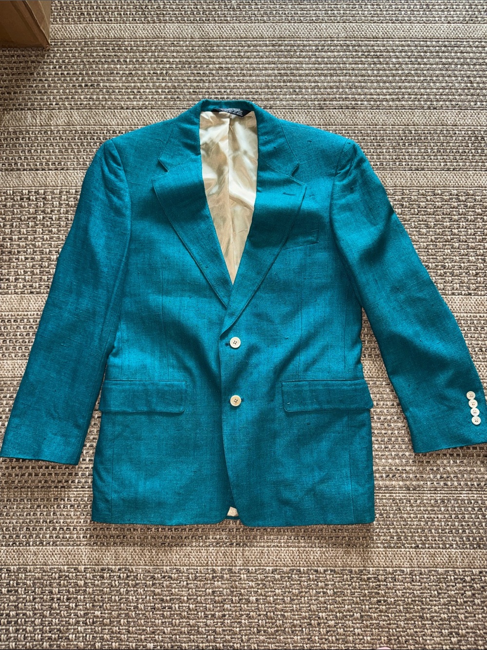 Bacharach Men's Teal Blazer - Classic Two-Button Suit Jacket